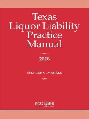 cover image of Texas Liquor Liability Practice Manual